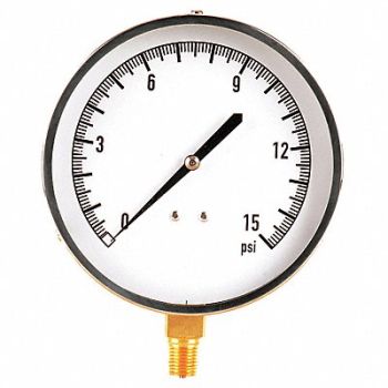 GRAINGER APPROVED G3995 Pressure Gauge Mechanical Cont 4-1/2 In, 18C746
