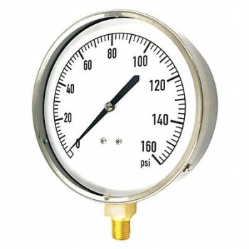 GRAINGER APPROVED G3995 Pressure Gauge Mechanical Cont 4-1/2 In, 18C750
