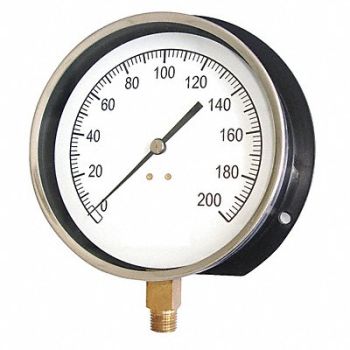 GRAINGER APPROVED G3996 Pressure Gauge Mechanical Cont 4-1/2 In, 18C768