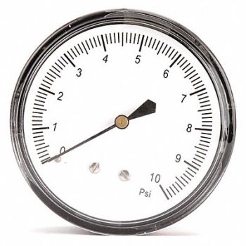 GRAINGER APPROVED G3998 Press Gauge Low Press Diaphragm 2-1/2 In, 18C791