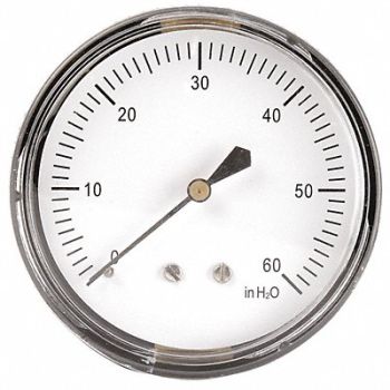 GRAINGER APPROVED G3998 Press Gauge Low Press Diaphragm 2-1/2 In, 18C802