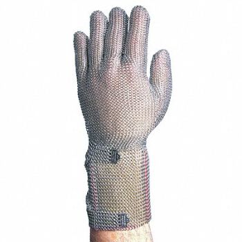 NIROFLEX USA G4017 Chainmail Cut-Resist Glove 2XL/11 Silver, 18C910