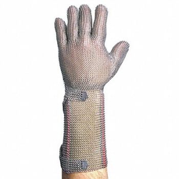 NIROFLEX USA G4018 Chainmail Cut-Resist Glove 2XL/11 Silver, 18C917