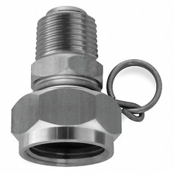 SANI-LAV Swivel Hose Adapt SS 1/2 NPT 2 L, 18D881