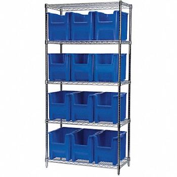 AKRO-MILS G3472 Bin Shlvng 18inx74inx36in Blue, 18D901