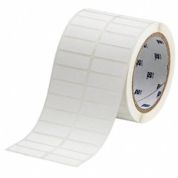 BRADY Label White Blank Polypropylene, 18DF45
