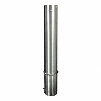 CALPIPE SECURITY BOLLARDS Bollard Removble 6 Dome Stainless Steel, 18F912