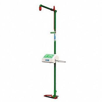 HUGHES SAFETY Drench Shwr w/Face-Eyewash 101.6x18.6in, 34RT88