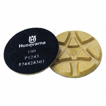 HUSQVARNA Polishing Pads 100 Grit 5 In, 18G474