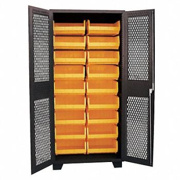 JAMCO Bin Cabinet Louvered 78 H 36 W 24 D, 18H106