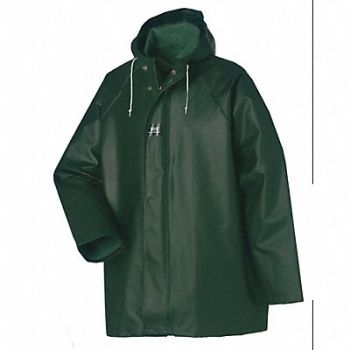 HELLY HANSEN Rain Jacket with Hood Green 3XL, 18X741