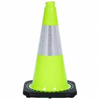 GRAINGER APPROVED Traffic Cone 3 lb Lime Cone Color, 53WN53