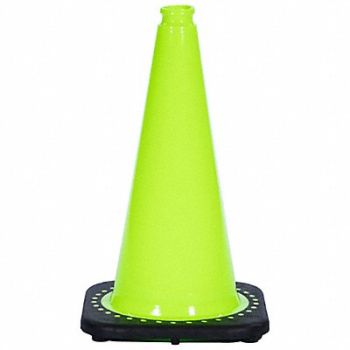 GRAINGER APPROVED Traffic Cone 3 lb Lime Cone Color, 53WN54
