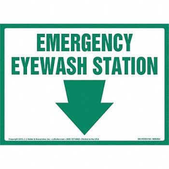 JJ KELLER Emergency Eyewash Station Sign, 190X70