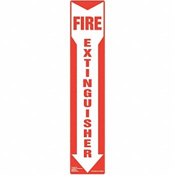 JJ KELLER Fire Extinguisher Sign 3 x 13.5 Vinyl, 190X90