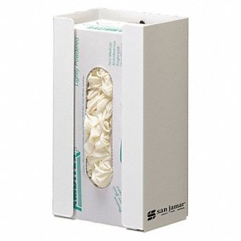 SAN JAMAR Disposable Glove Dispenser 1 Box Cap Wht, 191R76