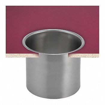 SAN JAMAR Trash Chute In-Counter 6.6 dia SS, 191T76