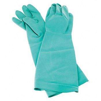 SAN JAMAR Dishwash Glove Nitrile 19 Grn S PR1, 191U29