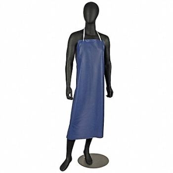 SAN JAMAR Dishwashing Apron Vinyl Blue 8mm, 191W72