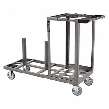 US WEIGHT Steel Cart for up to 12 Stanchions, 196Y65