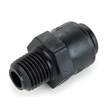 PARKER Check Valve Kynar 3/8 x 1/4 PushxMNPT, 19D107