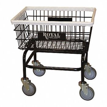 ROYAL BASKET TRUCKS Laundry Cart 3.4 cu ft No Hanger, 19D610