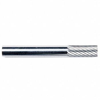 GRAINGER APPROVED Cylinder Bur SA Carbide 1/4 Single Cut, 19D632