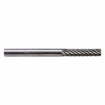 GRAINGER APPROVED Cylinder Bur SA Carbide 1/4 Single Cut, 19D633