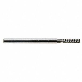 GRAINGER APPROVED Cylinder Bur SA Carbide 1/8 Single Cut, 19D640
