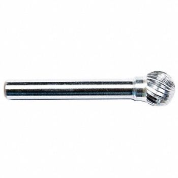 GRAINGER APPROVED Ball Bur SD Single End 1 Carbide, 19D708