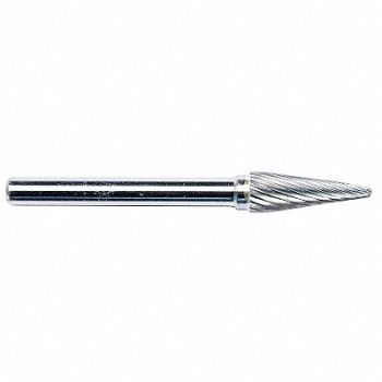 GRAINGER APPROVED Cone Bur Pointed End 5/8 Carbide, 19D747
