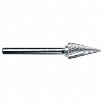 GRAINGER APPROVED Cone Bur Radius End 3/8 Carbide, 19D774