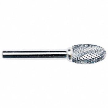 GRAINGER APPROVED Oval Bur SE Radius End 5/8 Carbide, 19D866