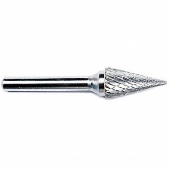 GRAINGER APPROVED Cone Bur Radius End 3/4 Carbide, 19D925