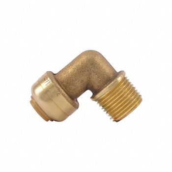 SHARKBITE 90 Elbow Push Fitting 1/4 In., 19F907