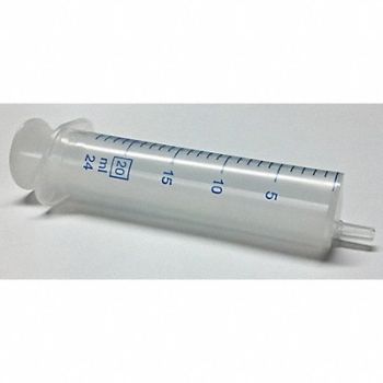 NORM-JECT Plastic Syringe Luer Slip 20 mL PK100, 19G336