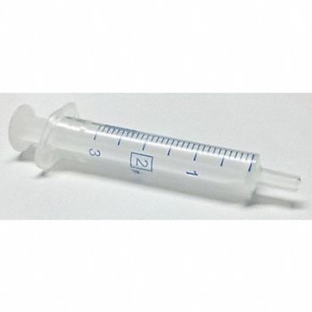 NORM-JECT Plastic Syringe Luer Slip 2 mL PK100, 19G337