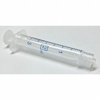 NORM-JECT Plastic Syringe Luer Lock 2 mL PK100, 19G344