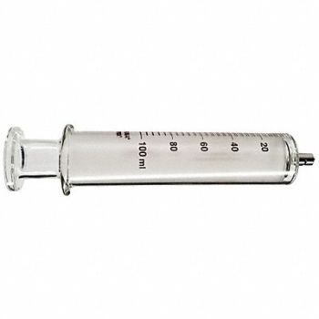 FORTUNA Glass Syringe Metal Luer Lock 100 mL, 19G365