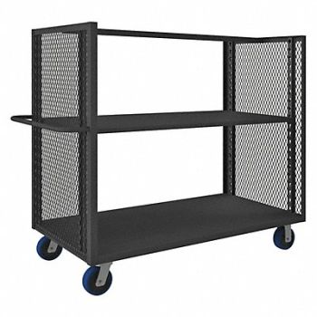 GRAINGER APPROVED 2 Sided Low Deck Cart 1 Shelf 3600 lb., 19G750