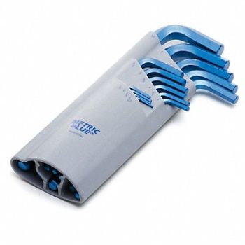 METRIC BLUE HexKeySt L 2 13/16 in to 6 3/4 in, 19G974