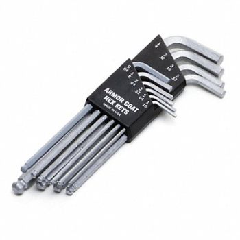 ARMOR COAT Ball End Hex Key Set 10 Pieces, 19G979