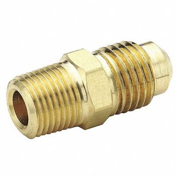 PARKER Male Connector Low Lead Brass Flare, 19H212