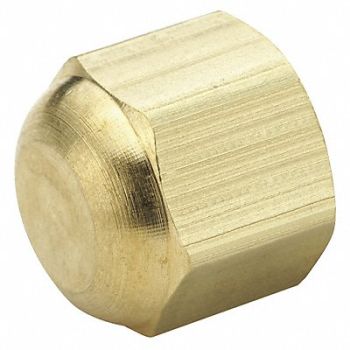 PARKER Cap 45 Deg Low Lead Brass Flare 3/8 In., 19H215