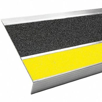 BOLD STEP Stair Tread Cover Black 60in W Aluminum, 19H461