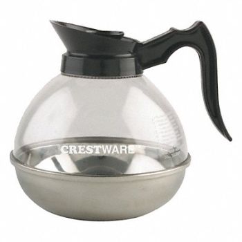 CRESTWARE Coffee Decanter 64 oz Black, 19H527