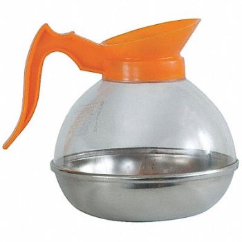 CRESTWARE Coffee Decanter 64 oz Orange, 19H528