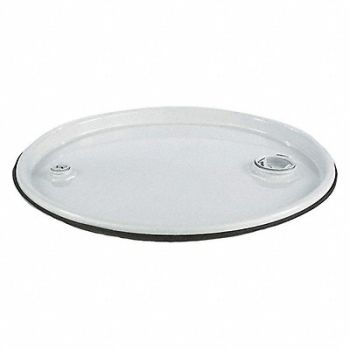 GRAINGER APPROVED Drum Cover White Steel 55 gal, 19K325
