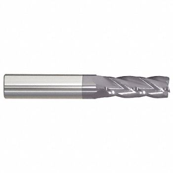 GRAINGER APPROVED Sq. End Mill Single End Carb 1/2, 19LK53