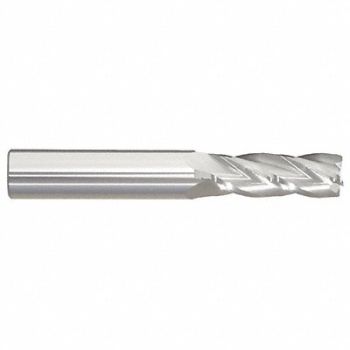 GRAINGER APPROVED Sq. End Mill Single End Carb 1/2, 19LK54